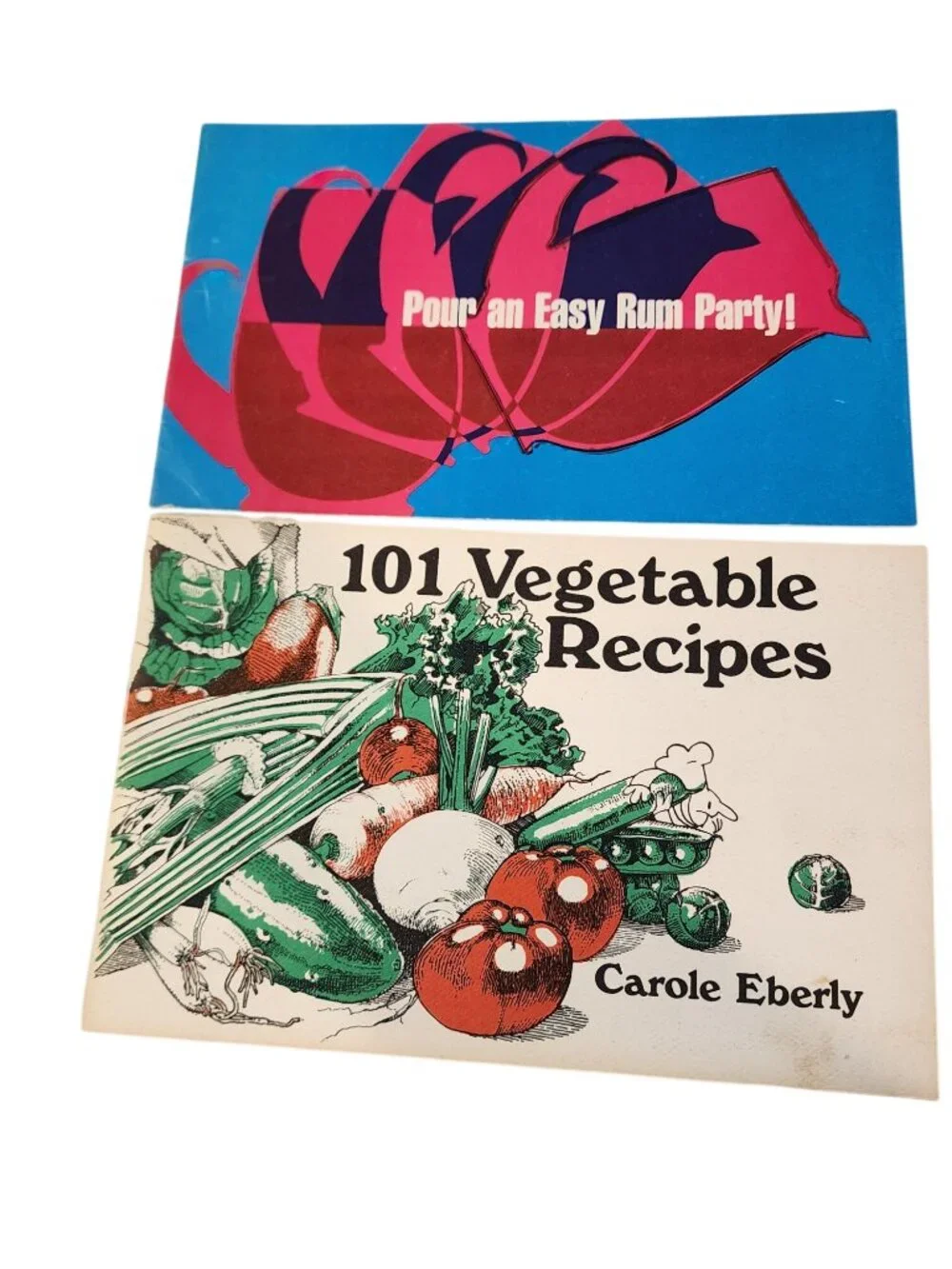 Vintage Assortment PaperBack Cookbooks vegetables Rum Betty Crocker
